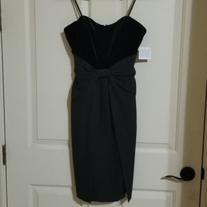 NEW Aidan Mattox black sleeveless midi dress
